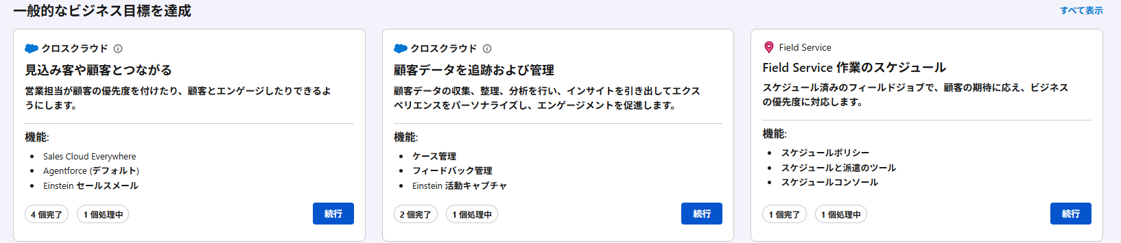 Salesforce管理画面